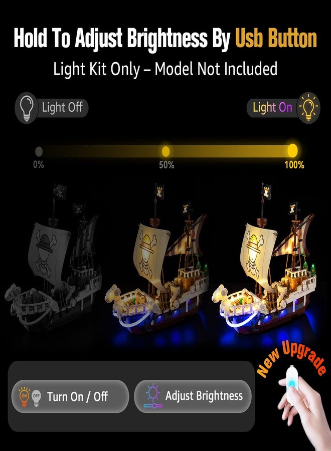 BrickSoul Upgrade Light Kit for Lego 75639 The Going Merry Pirate Ship Building Set | with ON/Off & Dimmer Switch & Hidden Cable Tech | Easy Install Lighting Set (75639 Set NOT Included) - Image 3